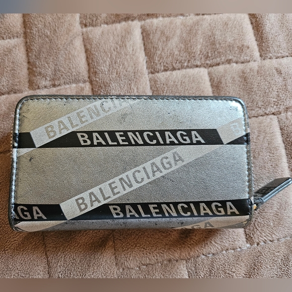Balenciaga BAG + WALLET Silver Stripe Leather Explorer Belt Waist Fanny Chest - Picture 15 of 17